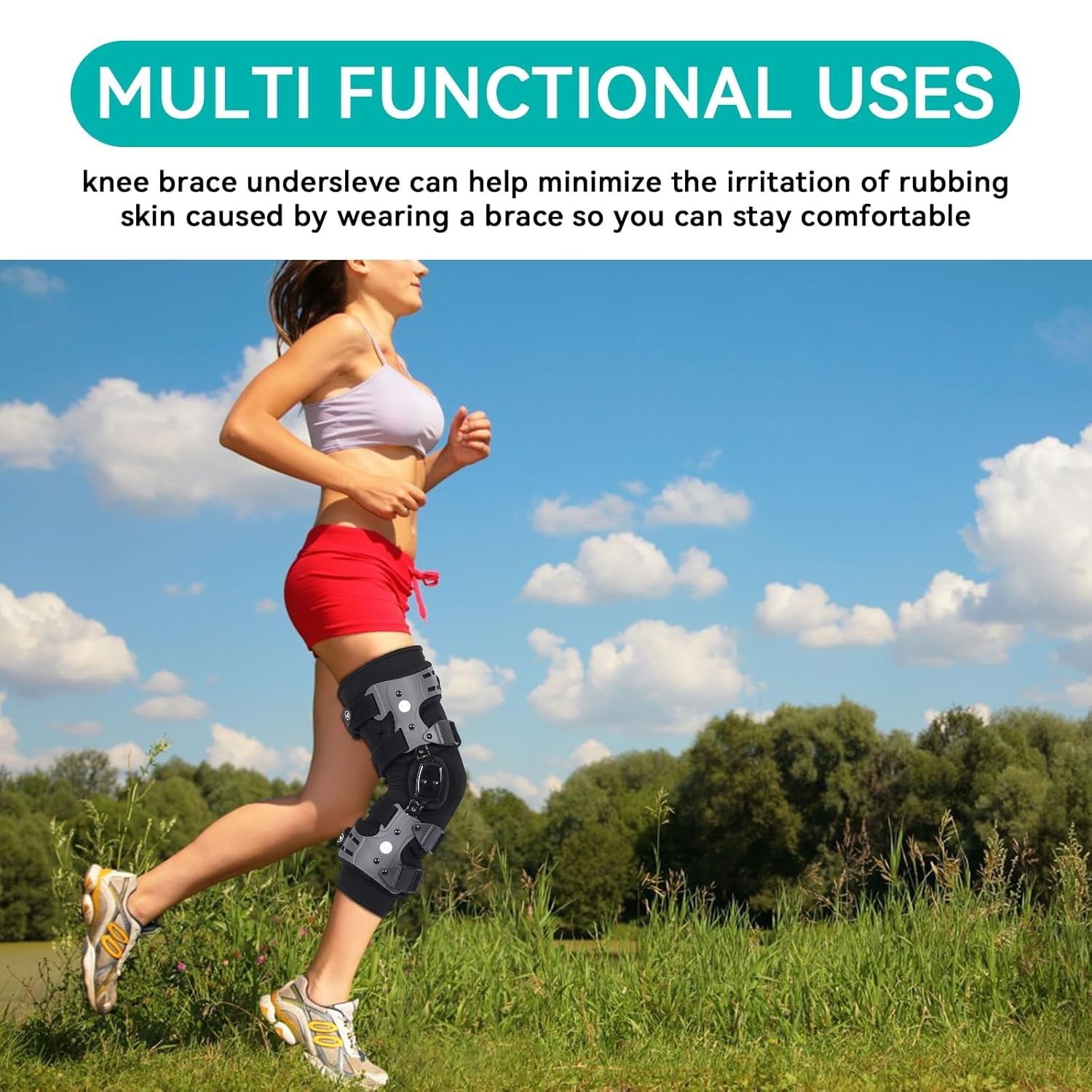 Moisture-Wicking Knee Undersleeve – Size L for Enhanced Protection and Comfort
