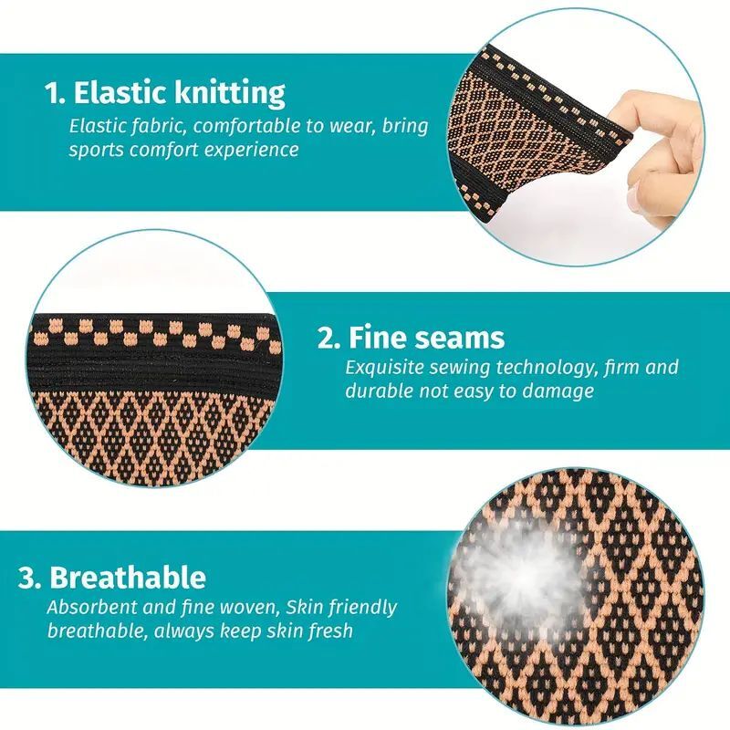 4pcs Copper Wrist Compression Sleeve Compression Wrist Brace Wrist Support Wrap+