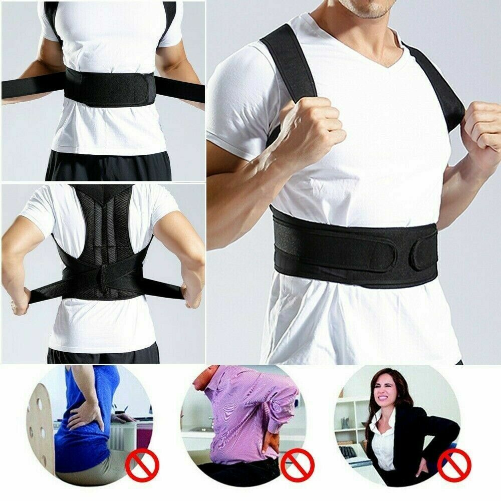 Full Back Brace Posture Corrector for Men and Women Upper and Lower Back Support
