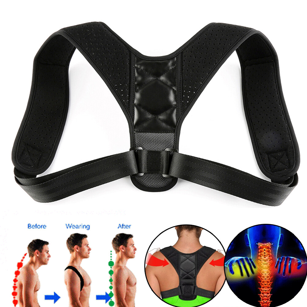 Corrector De Postura Ajustable Soporte Fajas Para La Espalda Para Mujer y Hombre