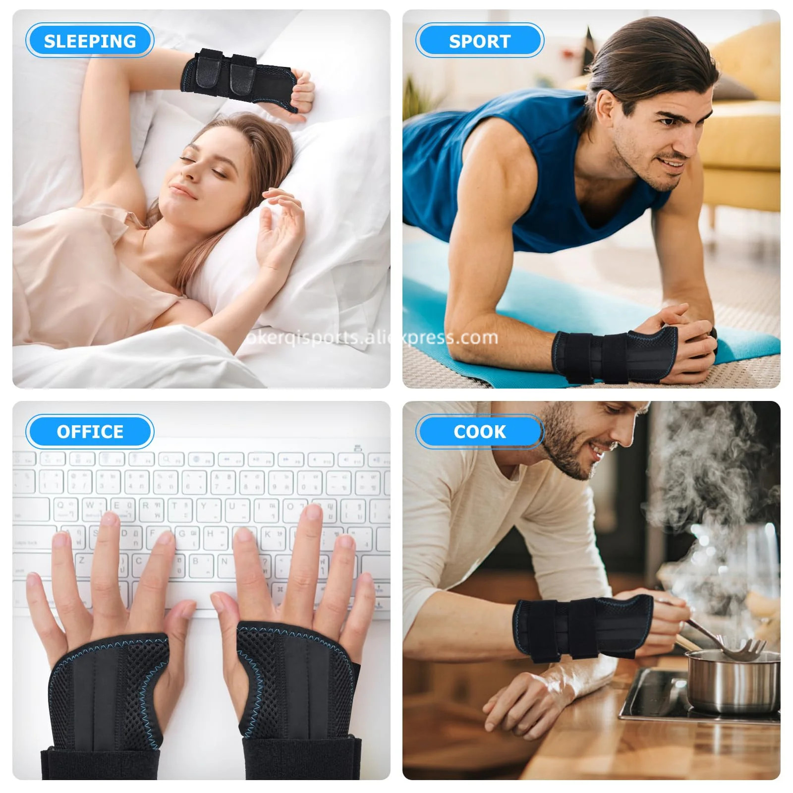 1Pcs Adjustable Wristband Wrist Support Wrist Brace Sport Left Right Hand Wrist