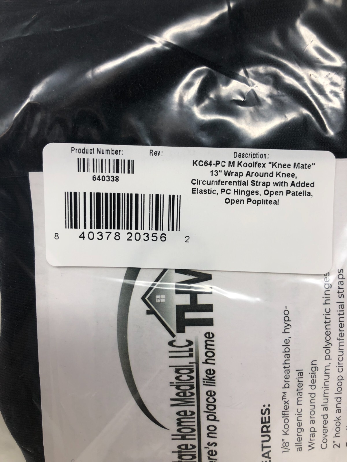Koolflex VAKC64 Knee Mate 13″ w/ Single Pivot Hinge Wrap Around Medium