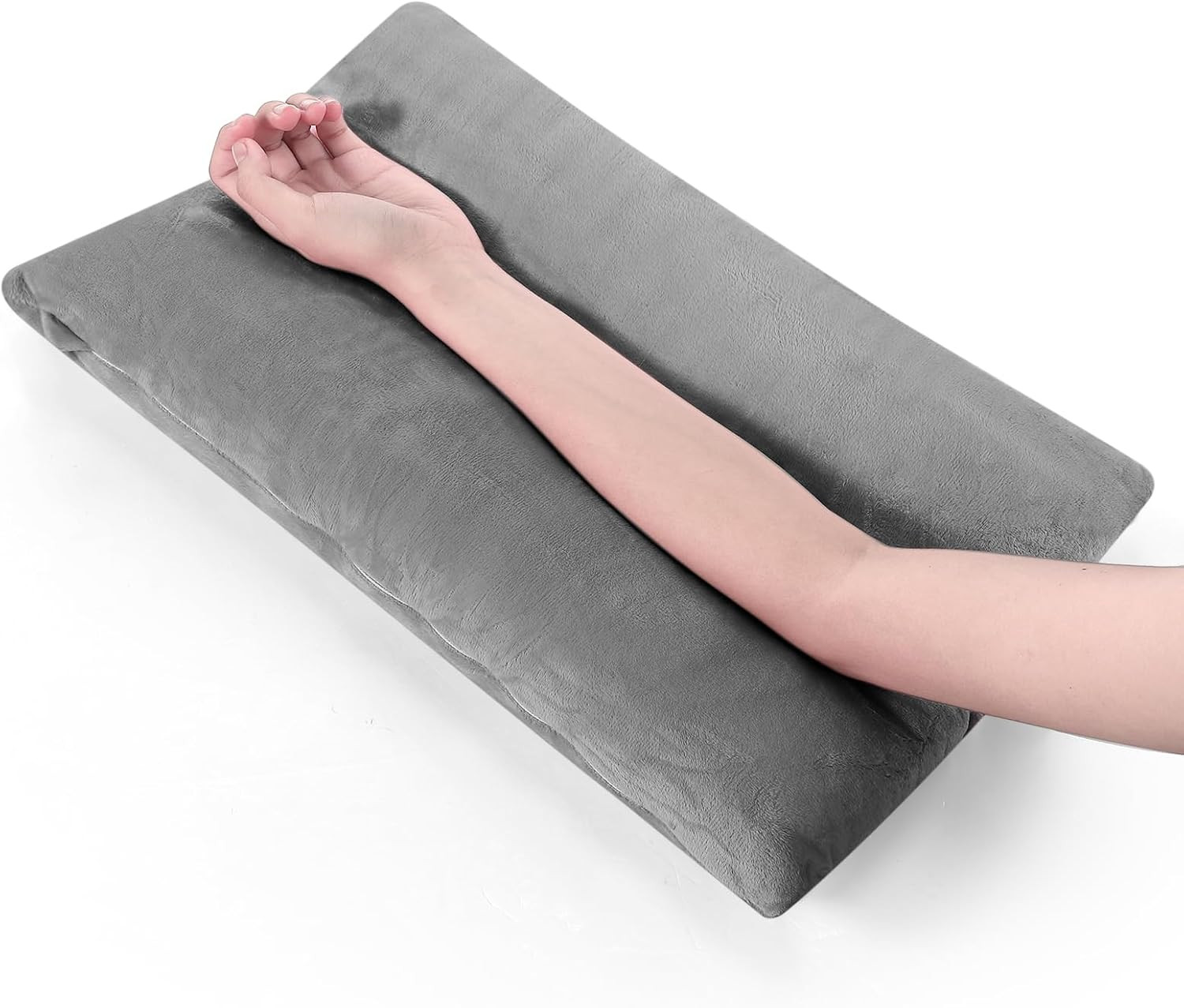 Arm Pillow for Adults Pain Relief Support Soft Rest Post-Surgery Grey 17×10