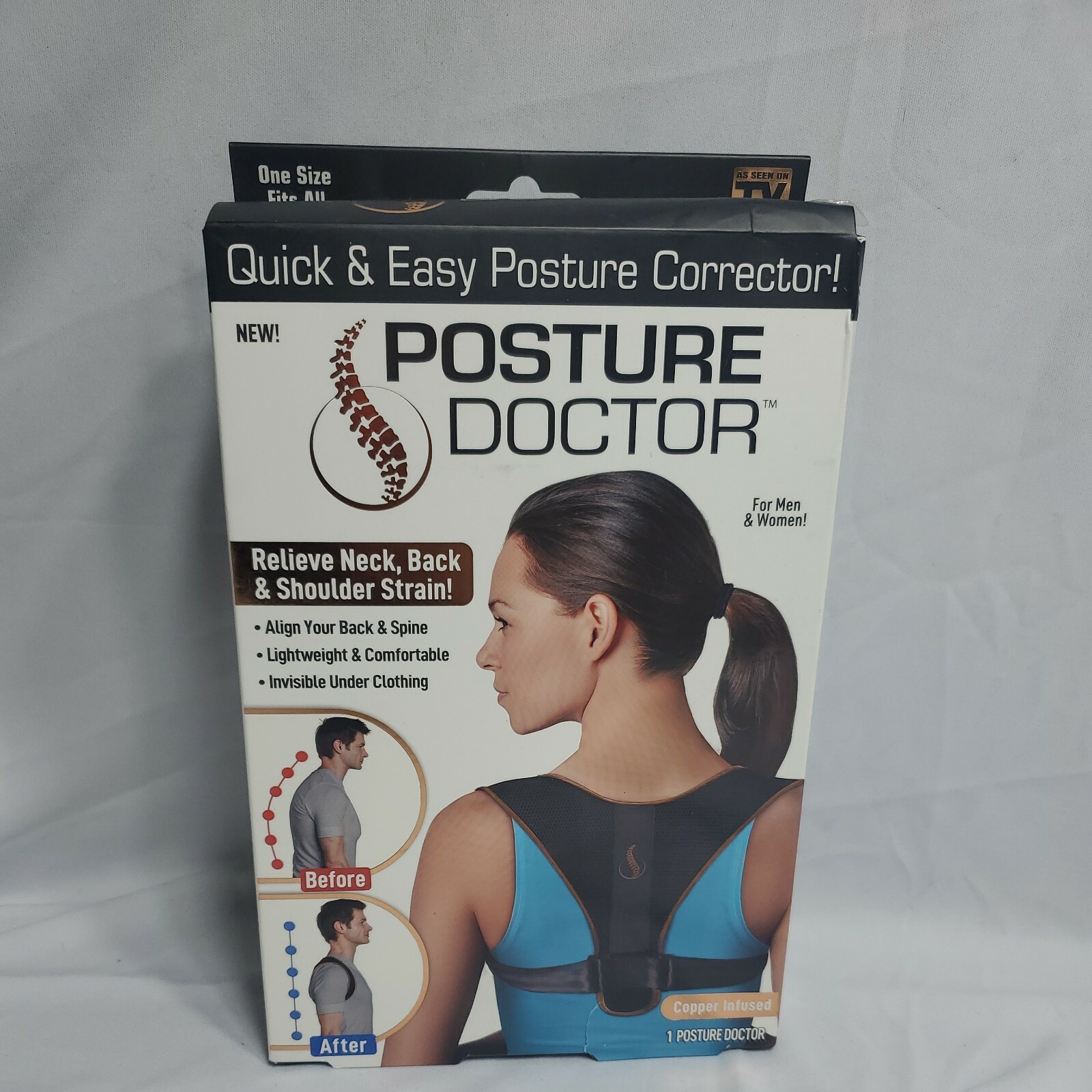 Posture Doctor quick and easy Posture Corrector one size fits Copper Infused