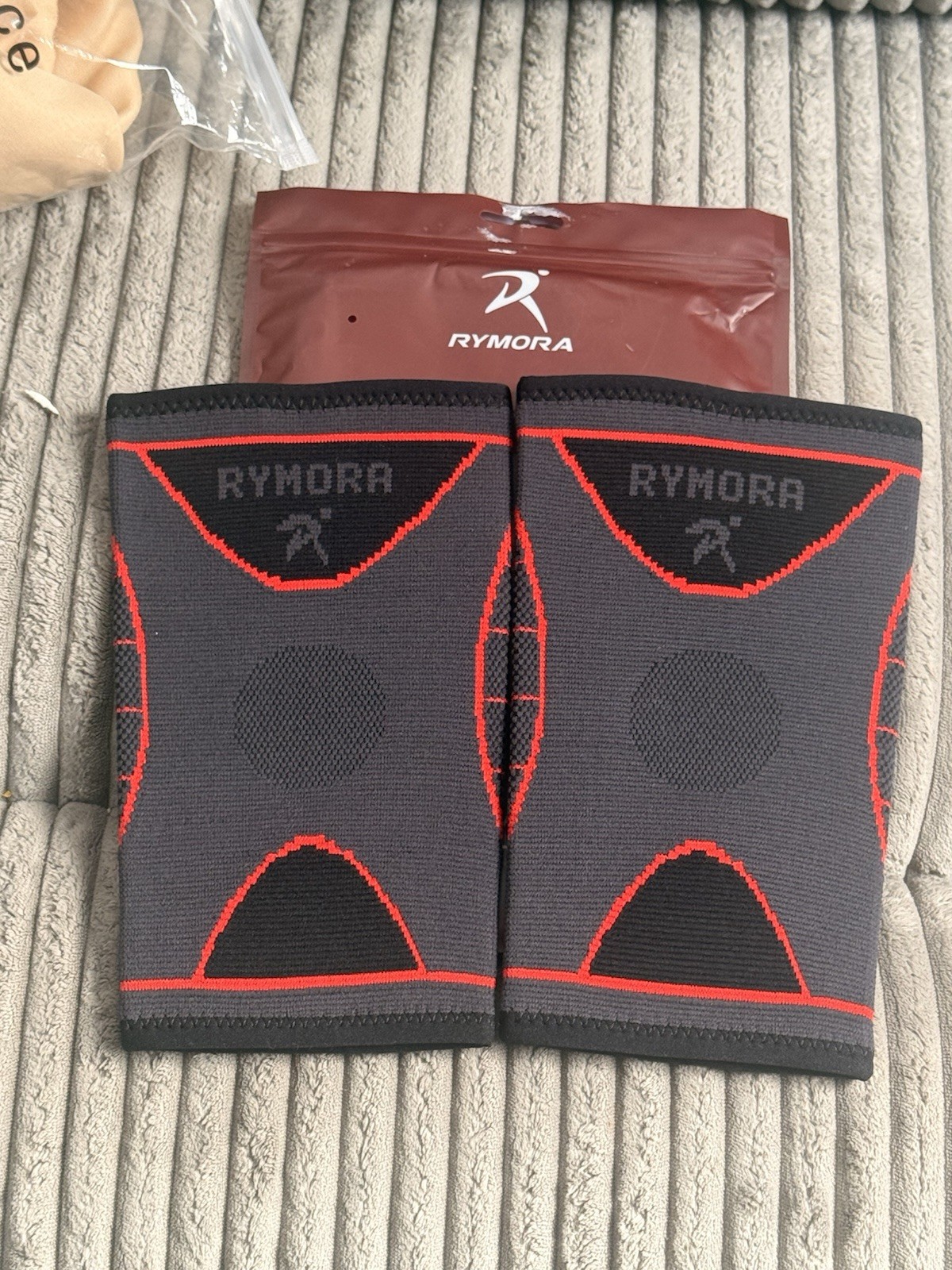 TWO PIECES ELBOW COMPRESSION SLEEVES IN A LARGE SIZE FOR PAIN RELIEF AND SUPPORT