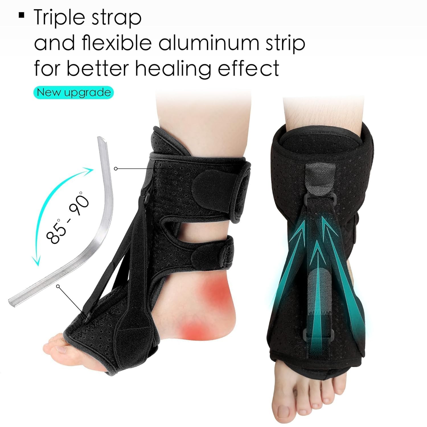 Plantar Fasciitis Night Splint with Fasciitis Socks Purple
