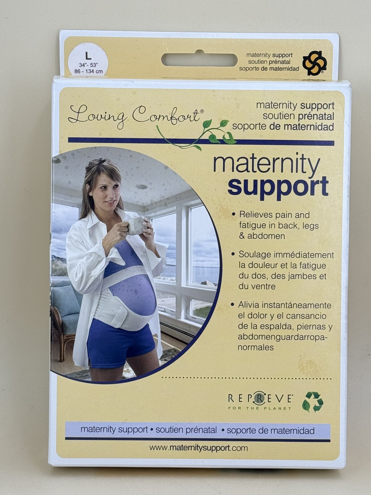 Loving Comfort – Maternity Belt, Adjustable Belly Band Pregnancy Large, White