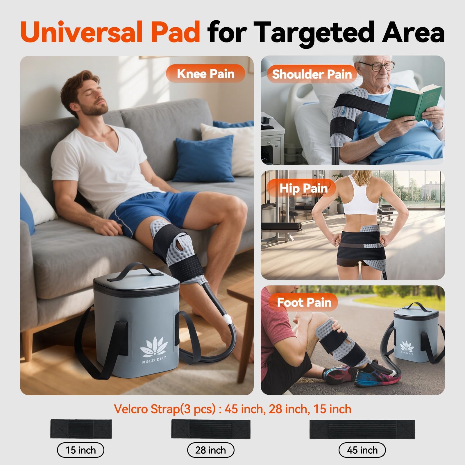 Reezedify Ice Machine for Knee Shoulder Hip After Surgery w/Compression, Cold…