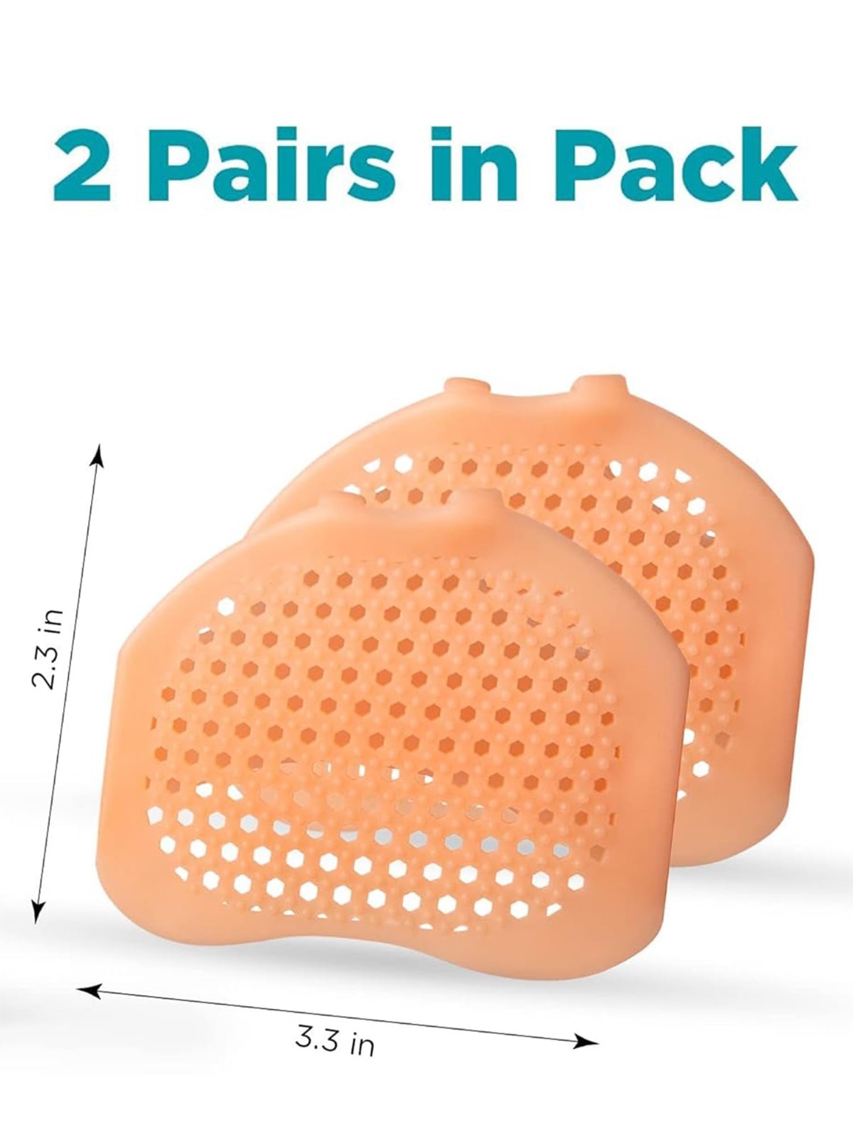 4‑Pack Gel Metatarsal Foot Pads –Ball of Foot Cushions for Pain & Neuroma Relief