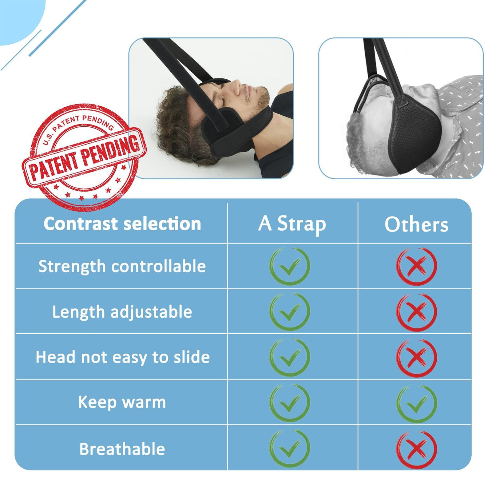 Neck Cervical Traction Strap Adjustable Neck Support For Home Use Neoprene Use