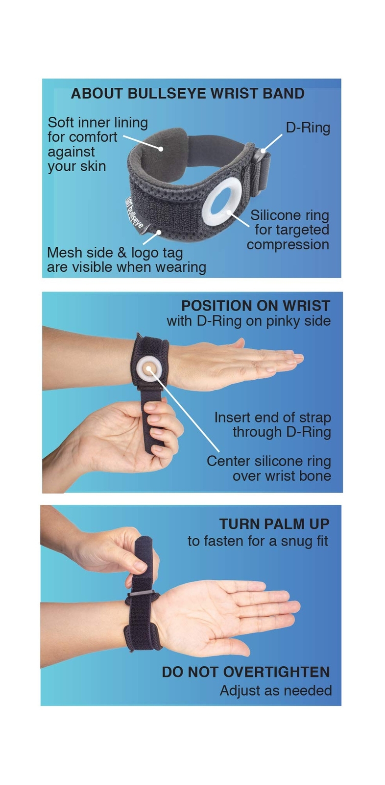 Bullseye Wrist Band – Wrist Brace for Ulnar Sided Wrist Pain, TFCC Tear, P