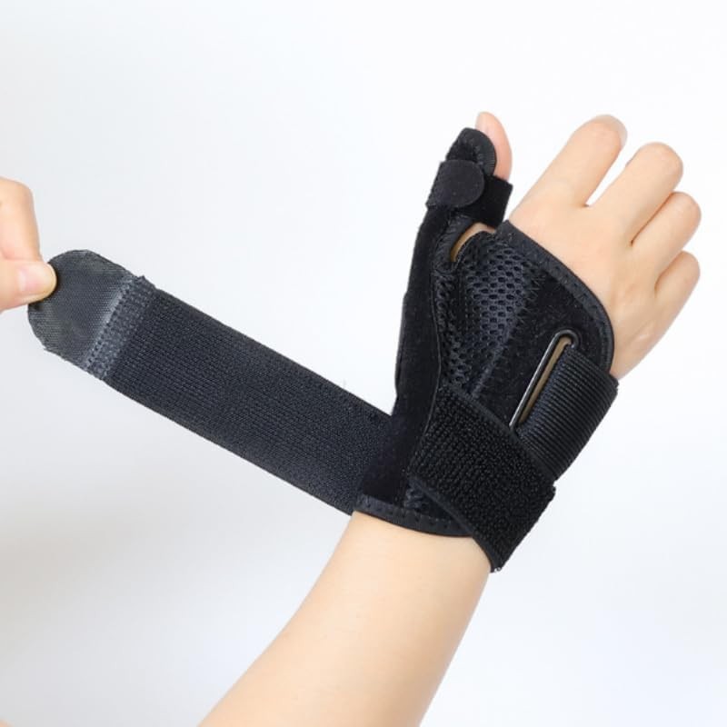 Left/Right Hand Universal Thumb Wrist Support Brace – Adjustable Straps Back