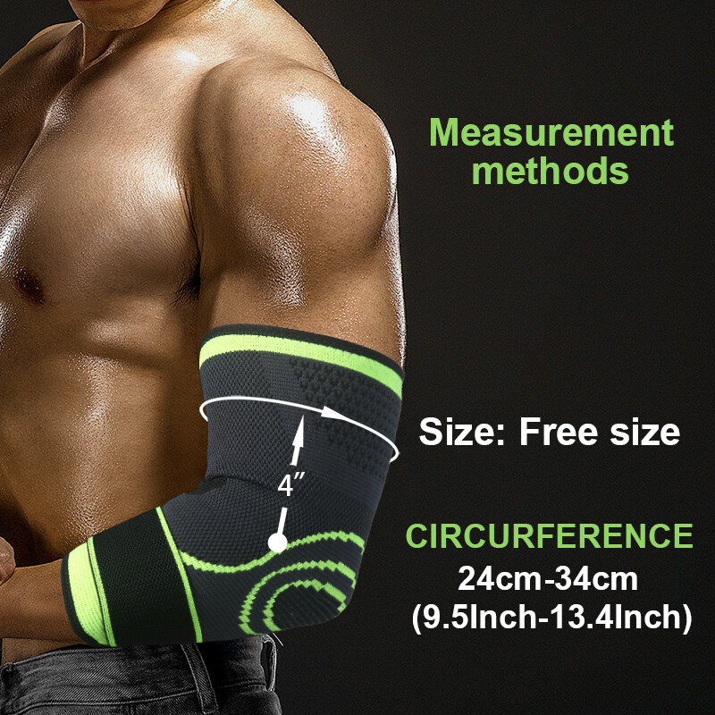 Elbow Brace W/Strap Compression Support Sleeve Arthritis Tendonitis Joint Pain