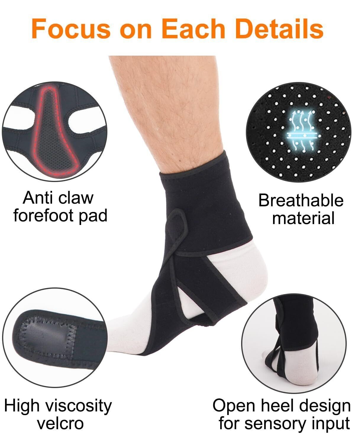 DOUHEAL Foot Drop Brace, Improve Walking Gait, Effective Relieve Pain, Adjust