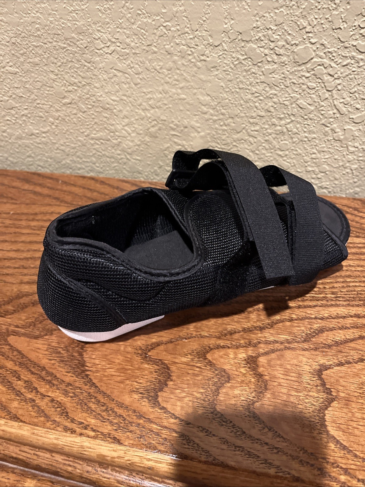 Post Surgical Adjustable Flat Black Shoe Women Size 7-8