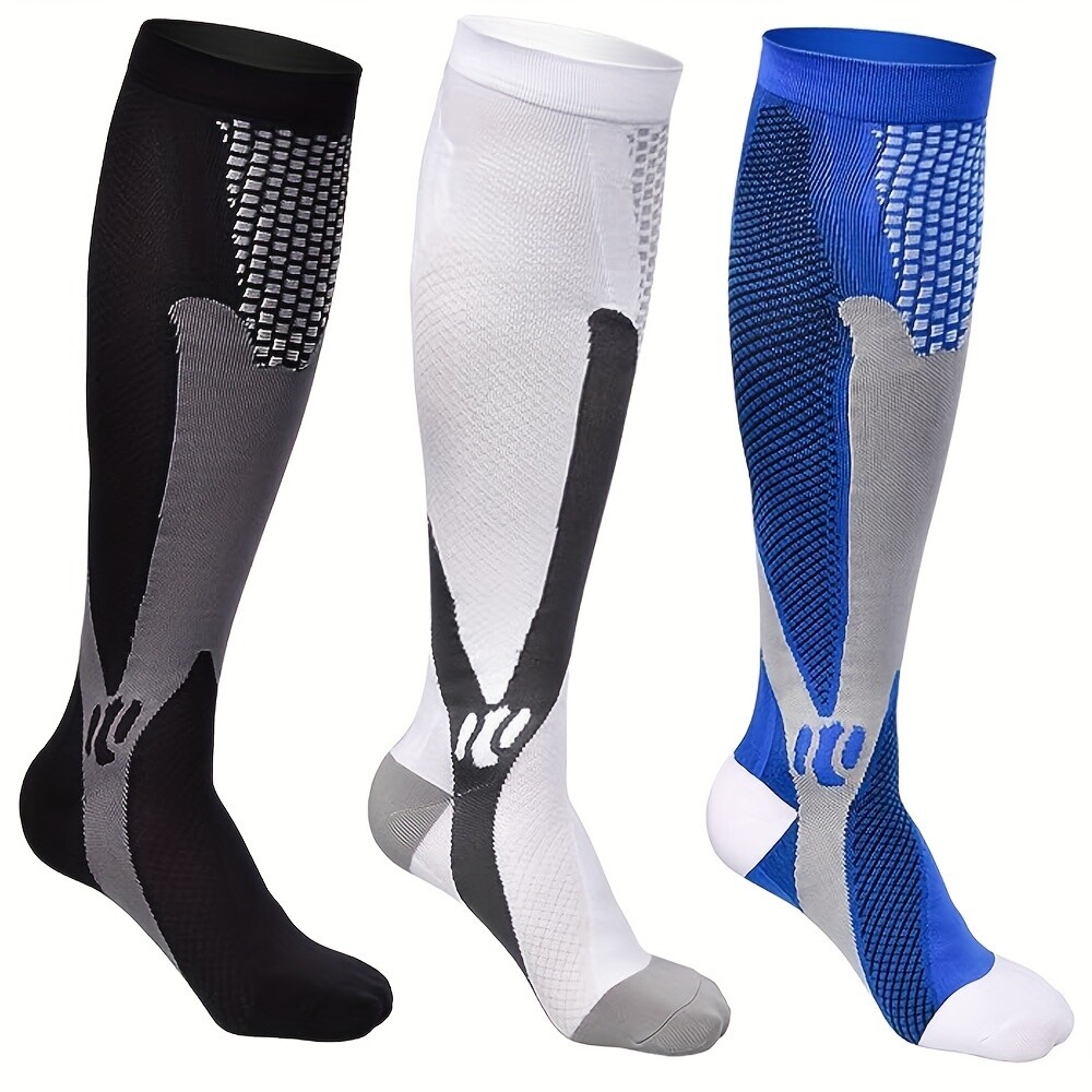 Compression Socks Stockings Mens and Womens Knee High Medical Relief L/XL XXL