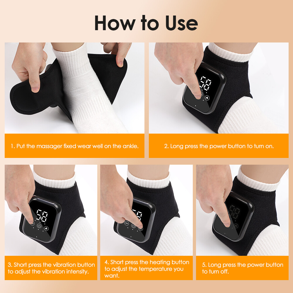 Foot Renew Triple Method Massager Heat Vibration for Heel Arch Ankle Neuropathy