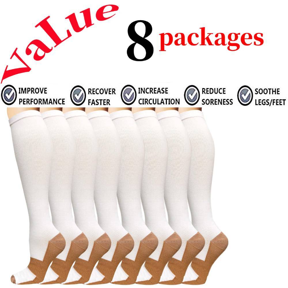 Compression Socks Stockings Women Men Knee High Medical Pain Relief 15-20mmHg