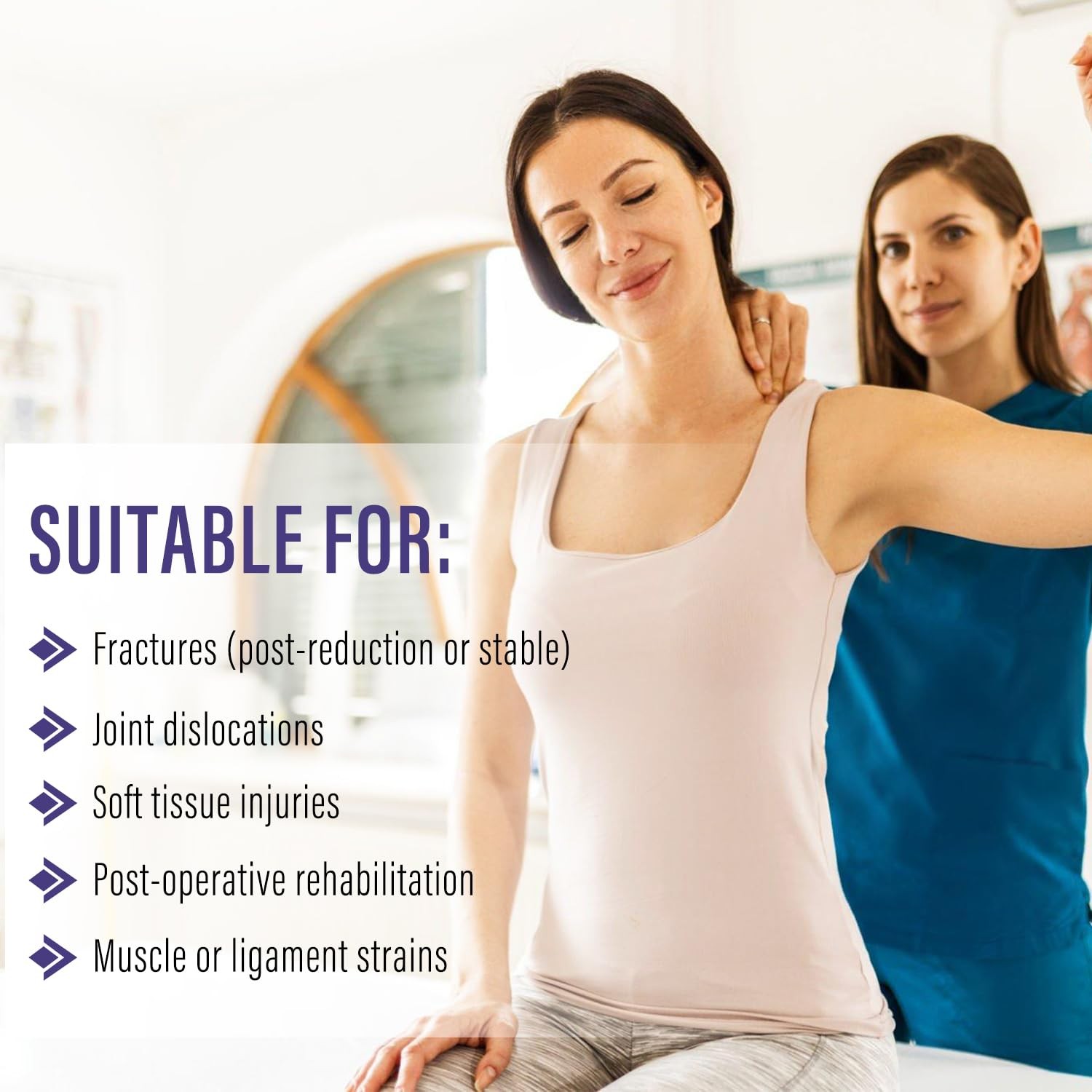 Arm Sling Shoulder Immobilizer Breathable Injury Rotator Cuff Fits Left/Right