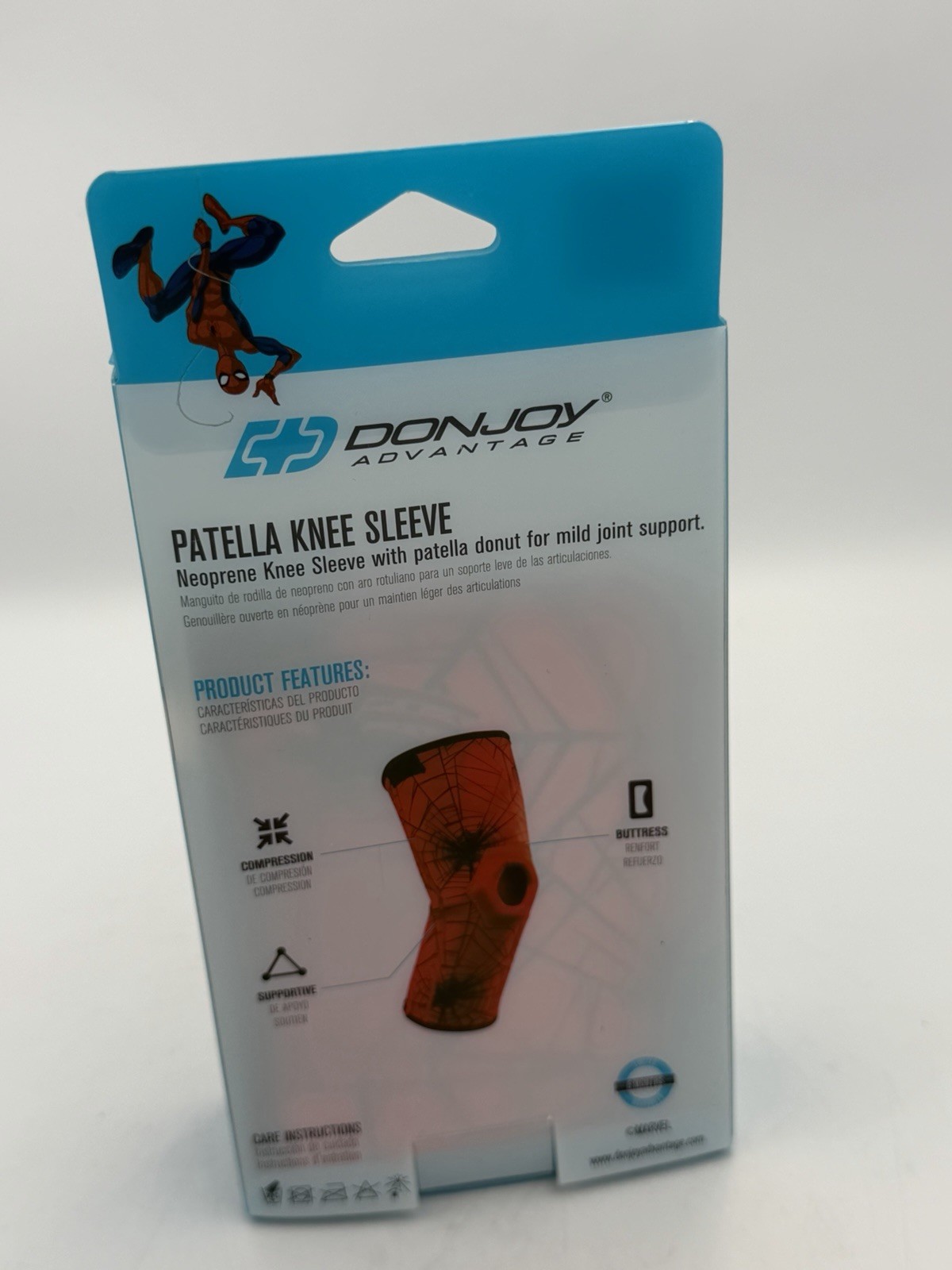 DonJoy Advantage Marvel Spider-Man Pediatric Patella Knee Sleeve Mild Support