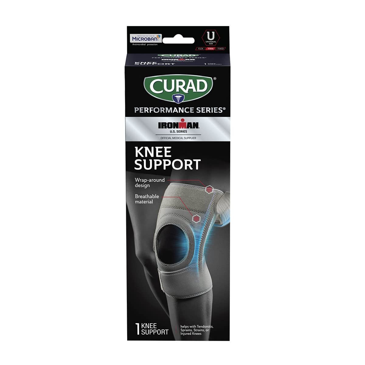 Curad-23333 CURAD Performance Series Ironman Knee Support with Side…