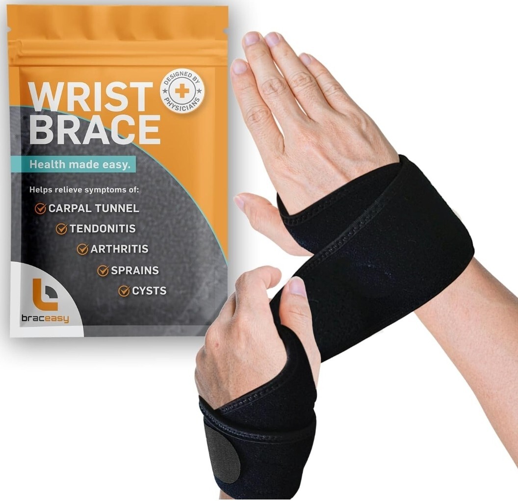 Comfort Wraps Adjustable Wrist Support Brace for Left & Right Hand
