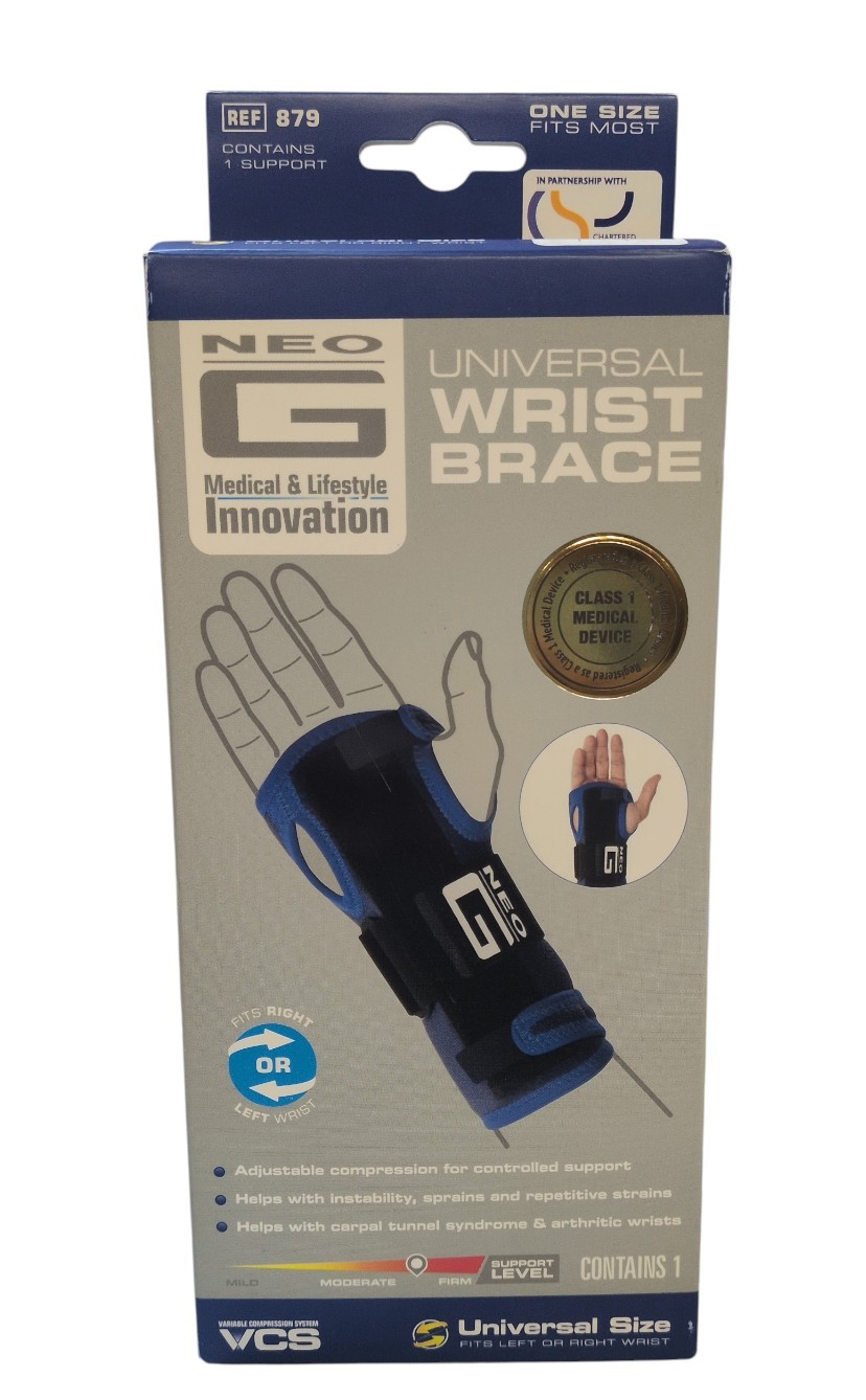 Neo G Universal Wrist Brace For Left or Right Wrist One Size Fits Most *READ*