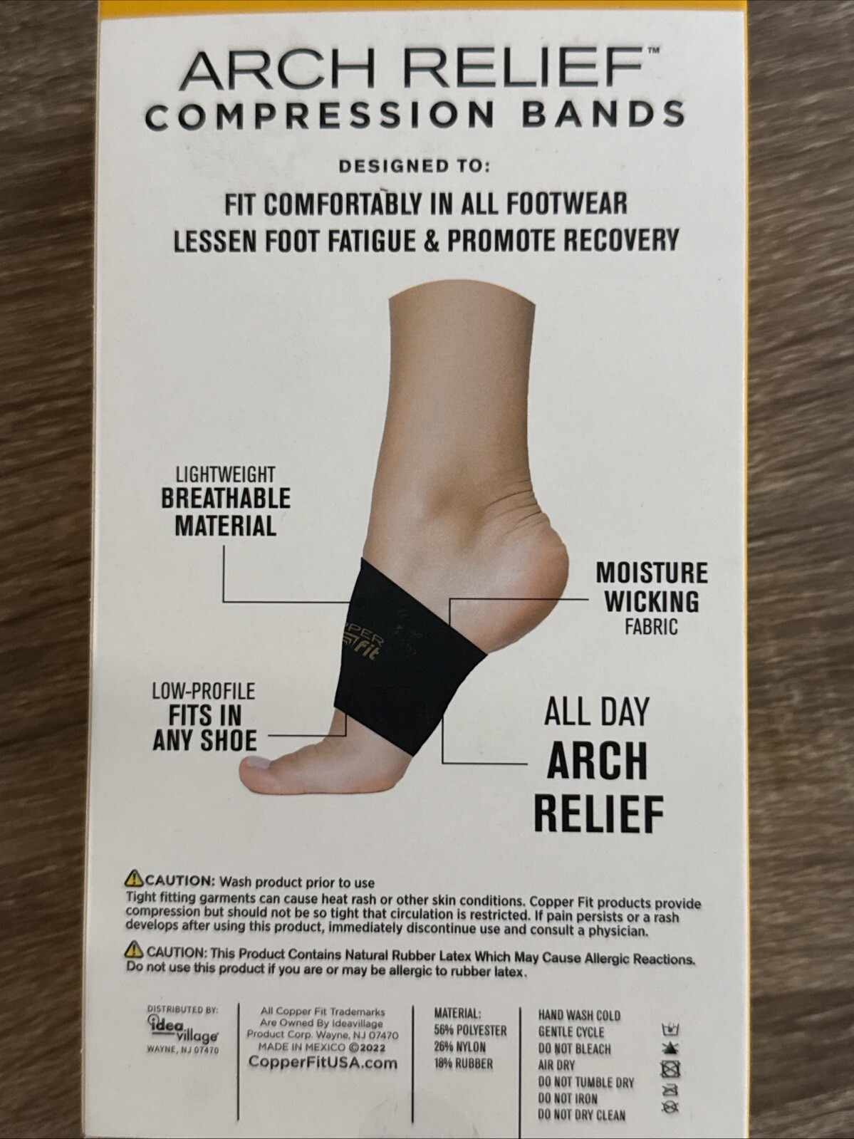 Copper Fit Breathable Lightweight Foot Arch Supports