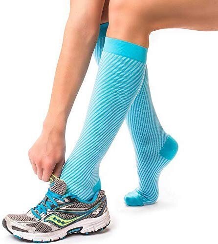 Knee High Compression Socks for Women & Men, 15-20 mmHg – Edema Pain Relief