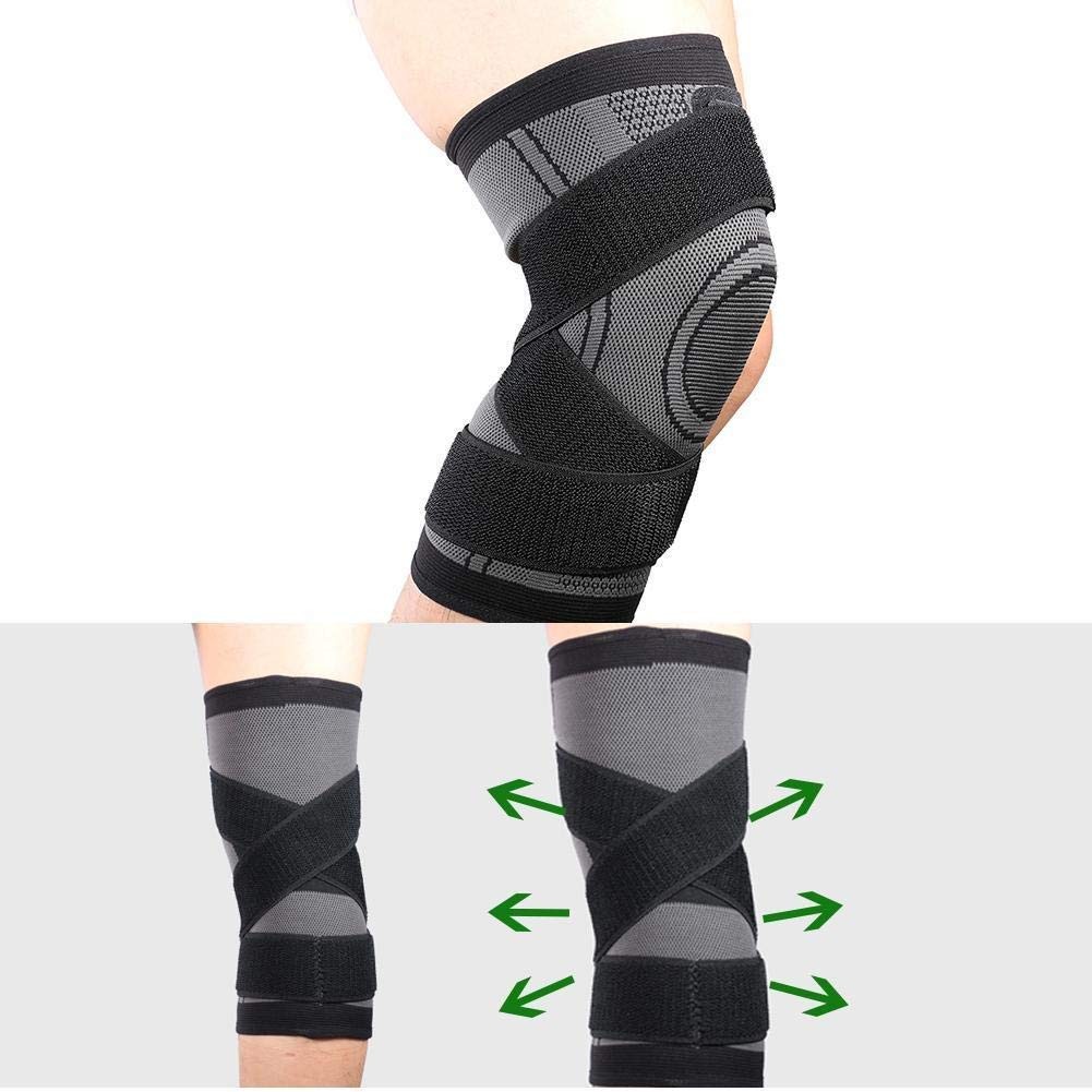 Vitoki Knee Braces for Pain,1 Pack Compression Sleeve L, Gray