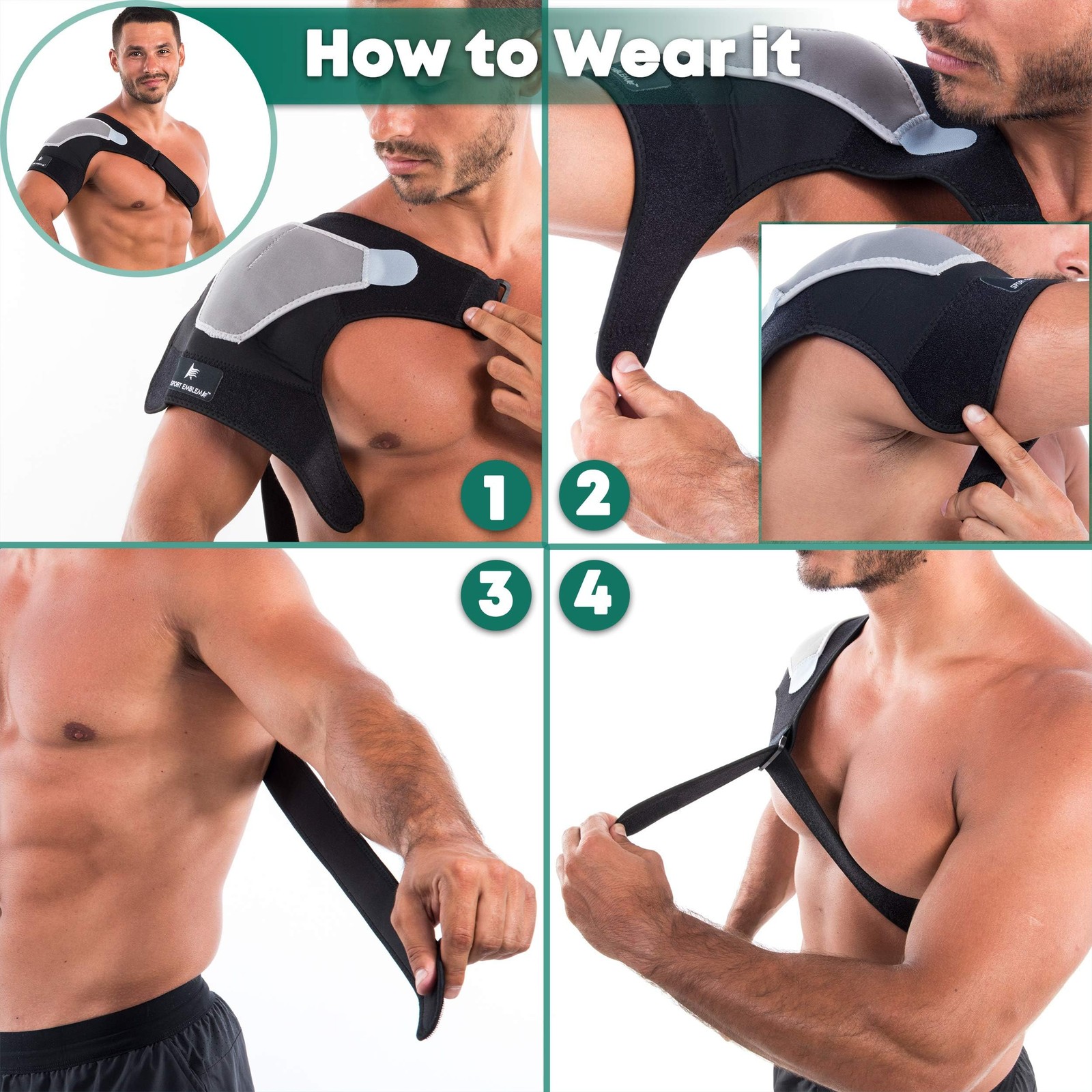 Rotator Cuff Shoulder Brace for Pain Relief & Support – Adjustable Arm Sling …