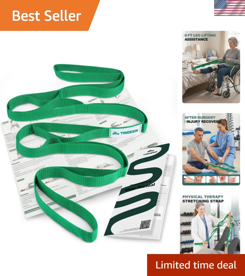 Multi-Functional Stretching Strap – Perfect for Knee Recovery, Yoga & Fitness
