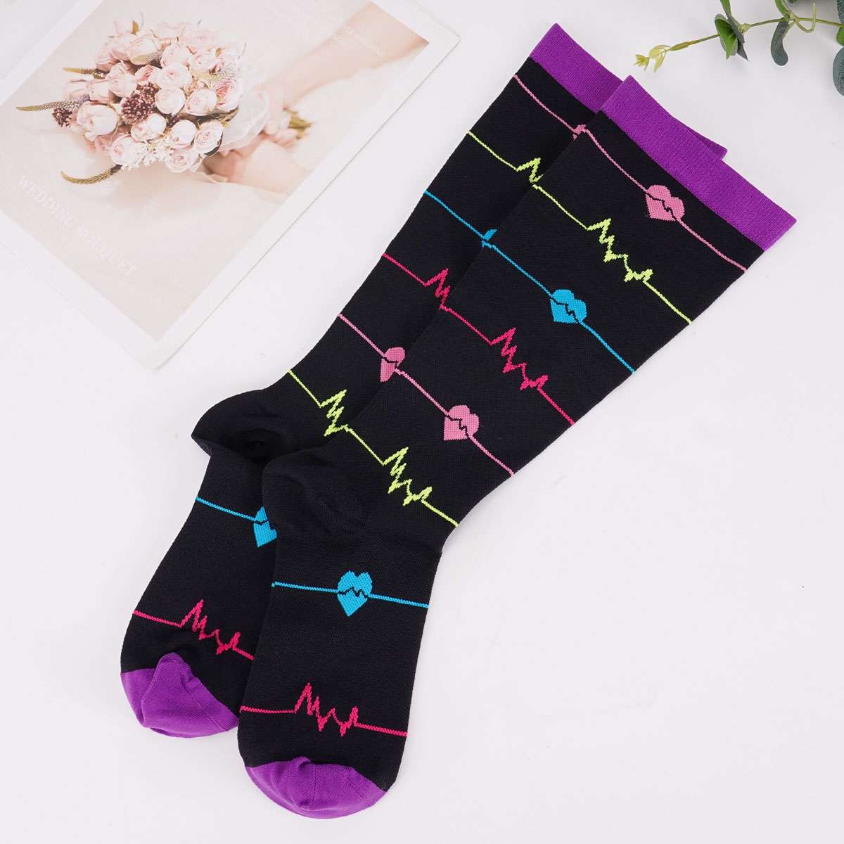 15-20 mmhg Compression Socks Stockings Plus Size Knee High Medical Socks 2XL-4XL