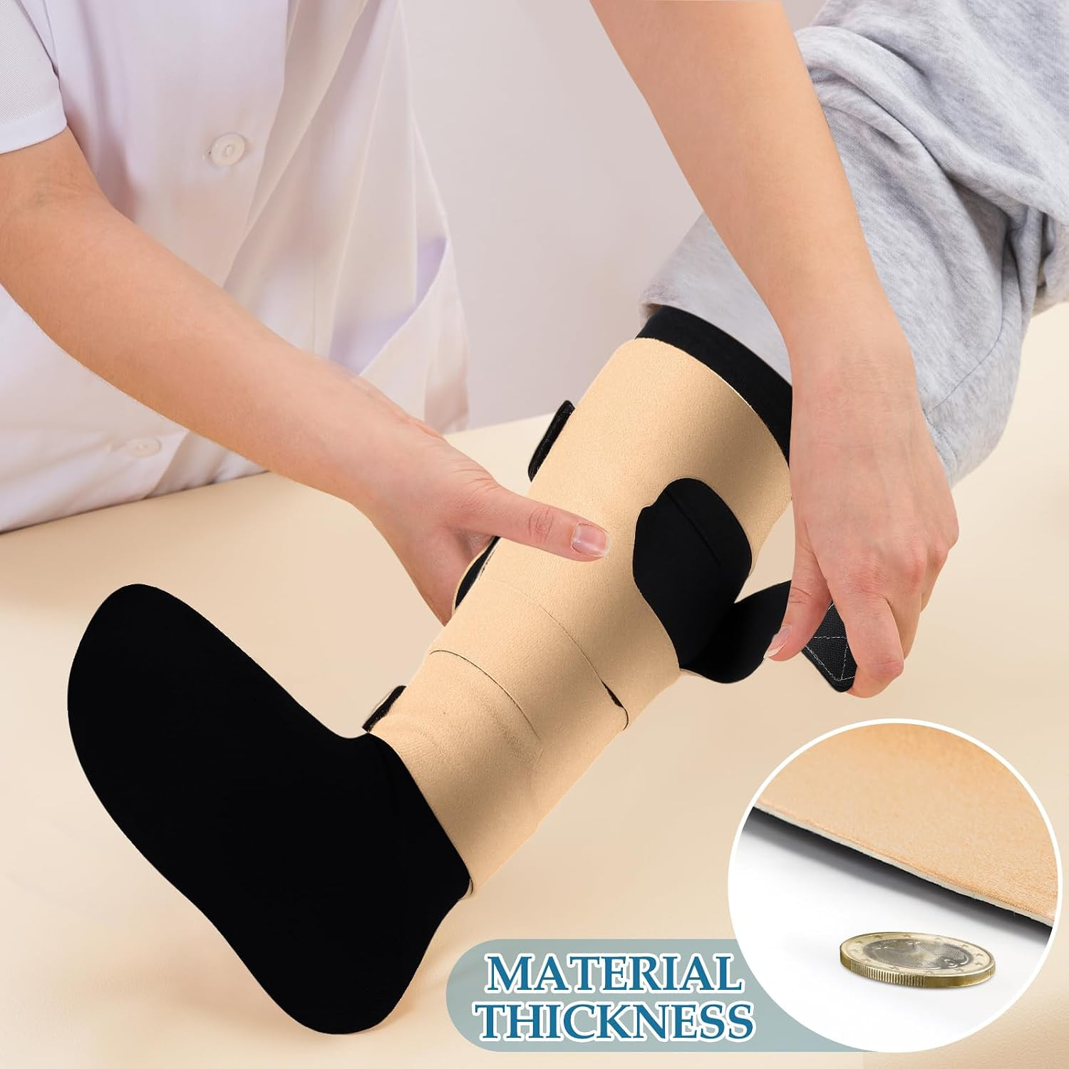 3 Pair Lymphedema Compression Leg Wrap with Calf Compression Sock 20-30 Mmhg Lym