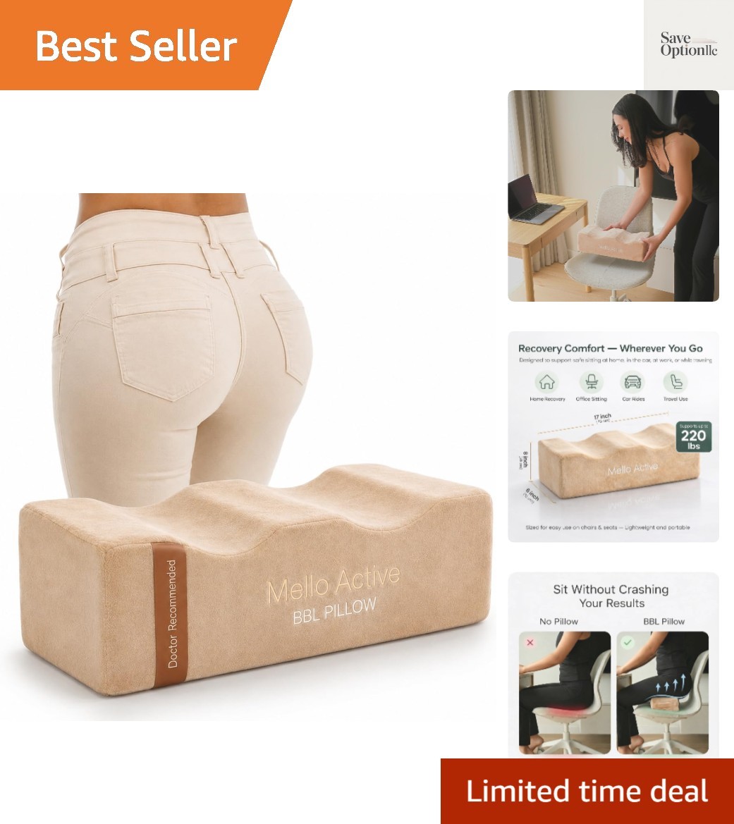 BBL Pillow After Surgery – Doctor-Recommended, Firm & Lightweight Sitting Cus…