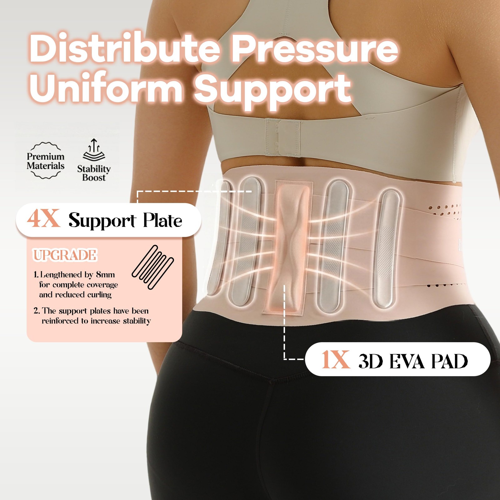 Ultra Thin Back Brace with 3D Lumbar Pad for Lower Back Pain Relief, Breathab…