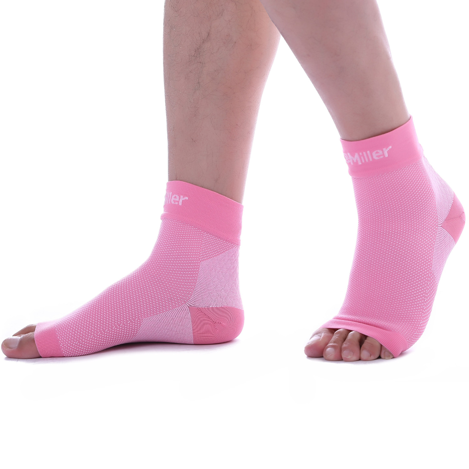 Doc Miller Compression Brace Open Toe Ankle Socks Plantar Fasciitis Arch Support
