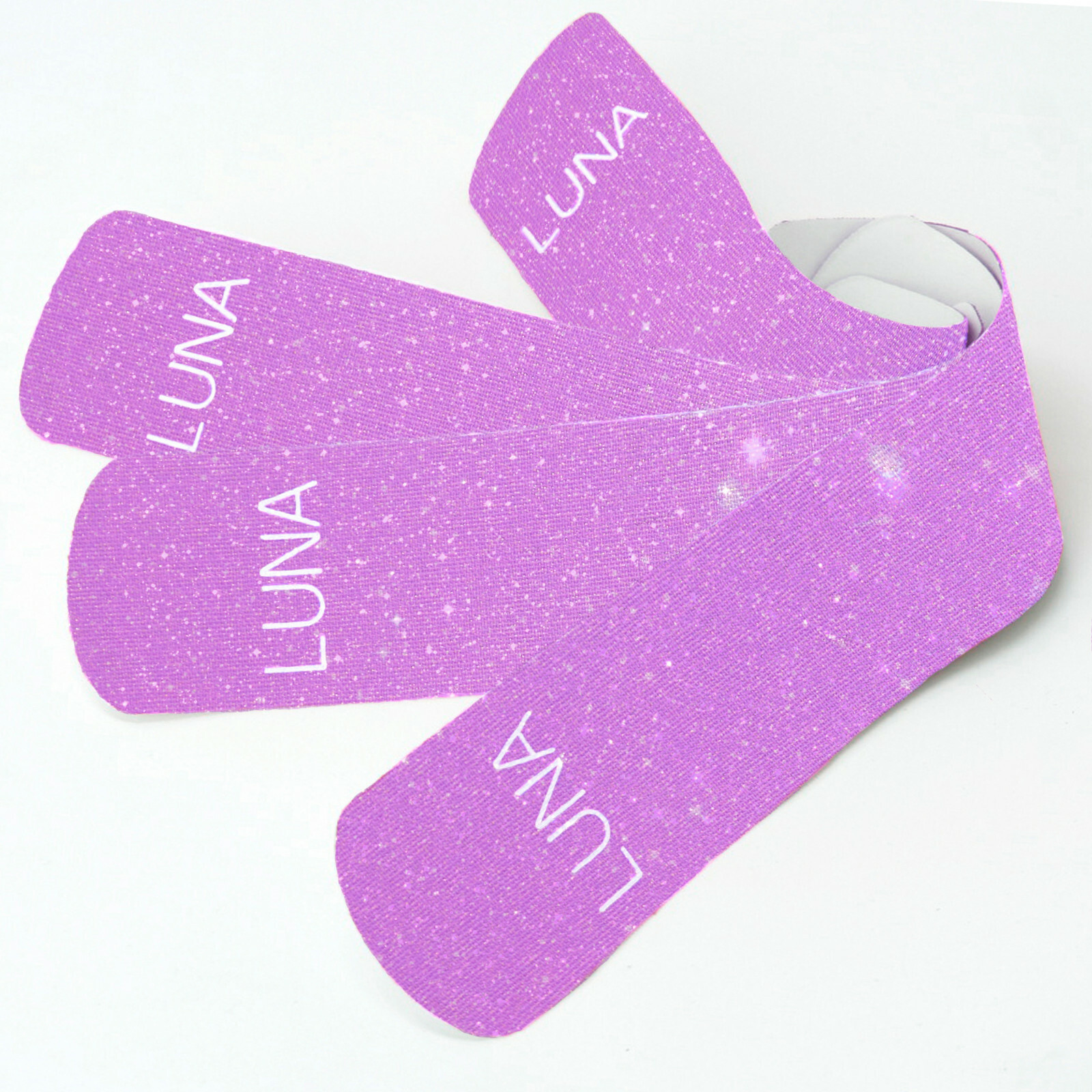 Luna Body Kinesiology Pro Tape Strips (20 Pre-cut Roll, 10″ x 2″, Purple Dream)