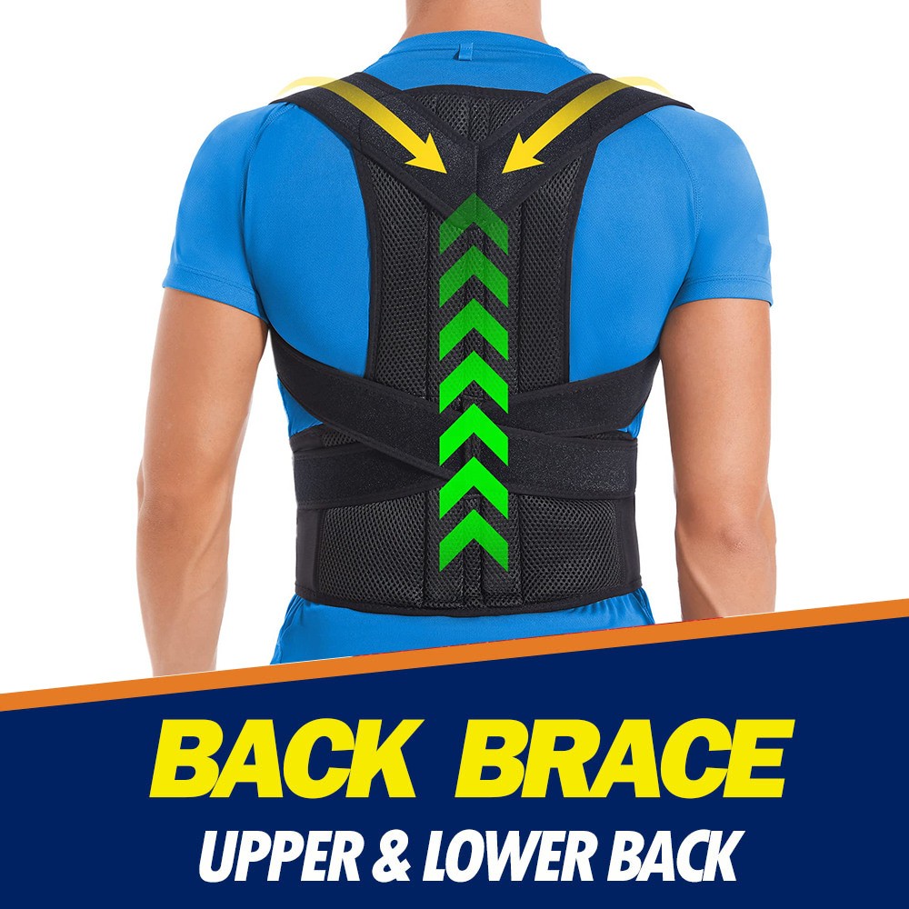 Posture Corrector Upper Back Brace Support Shoulder Neck Spine for Men Women