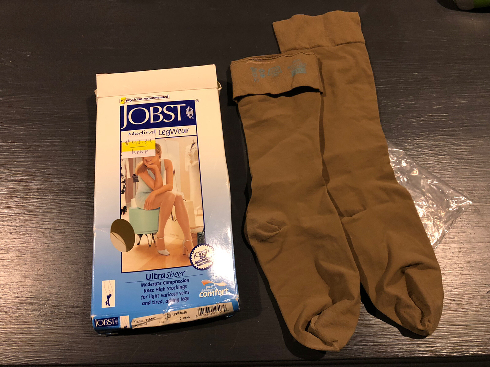 Jobst LegWear UltraSheer Knee High CT 15-20mmHg Suntan Large