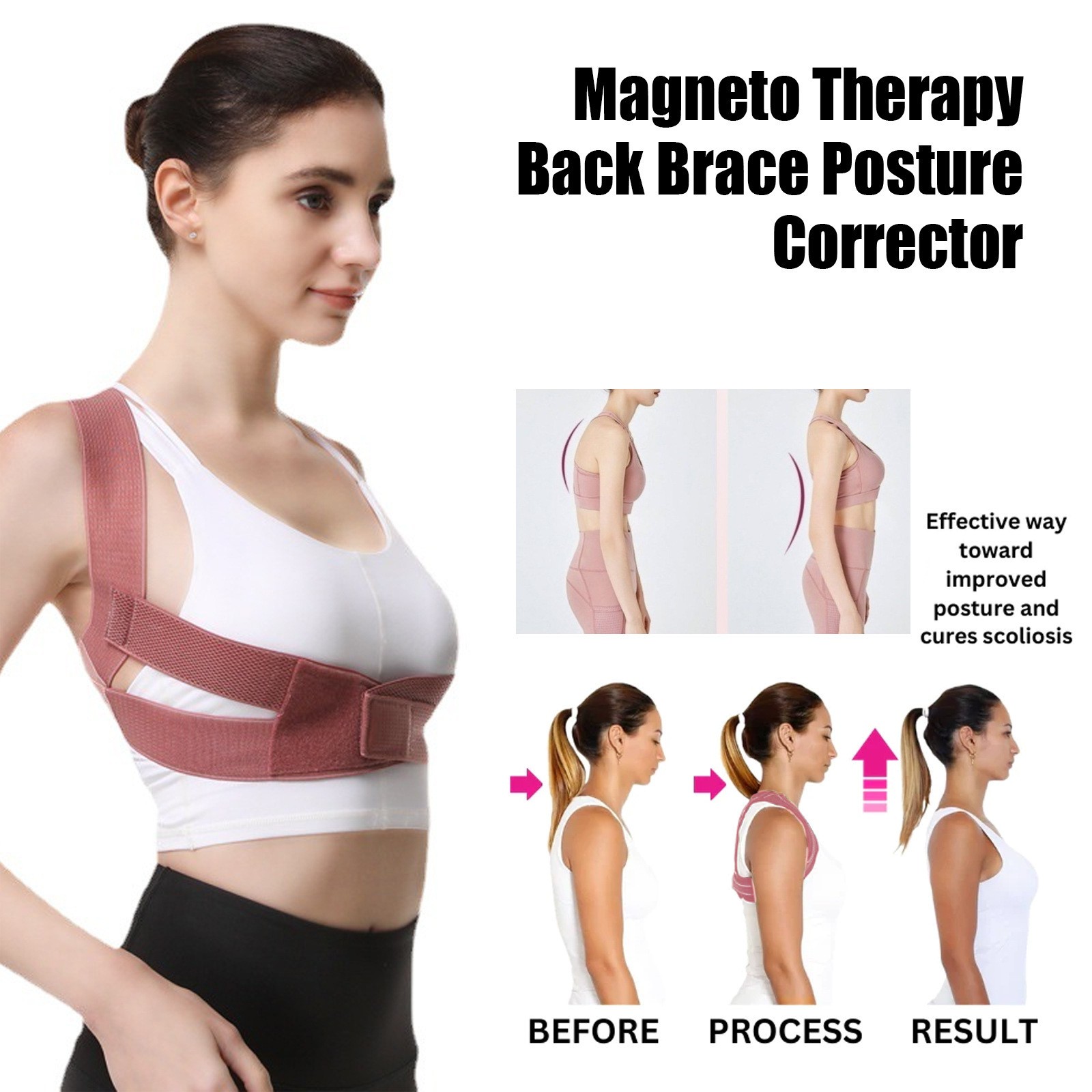Posture Corrector Back Brace Pain Relief Spine Alignment Shoulder Support