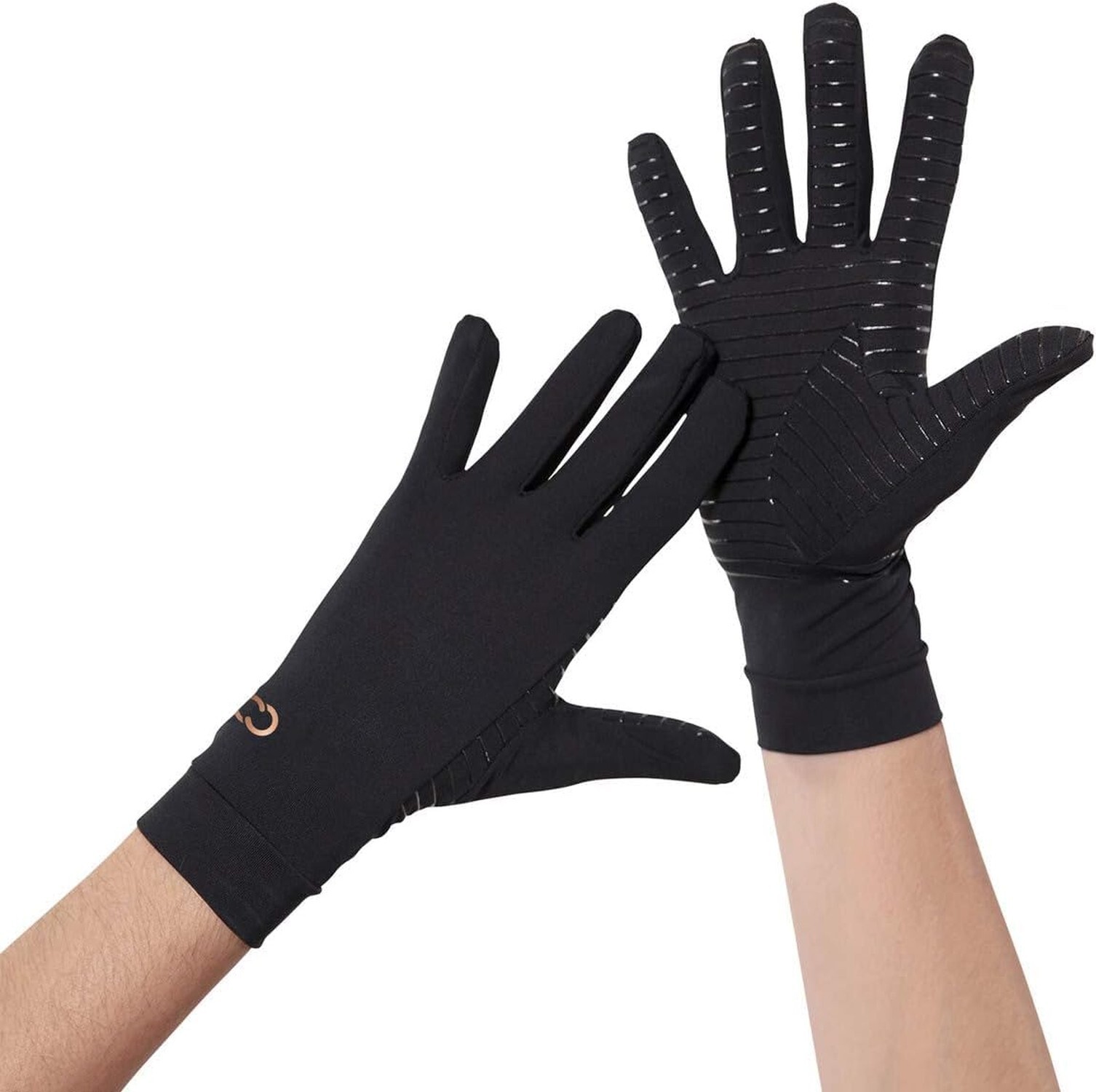 Copper Compression Full Finger Arthritis Gloves – Palm Grips – Touch Screen F…