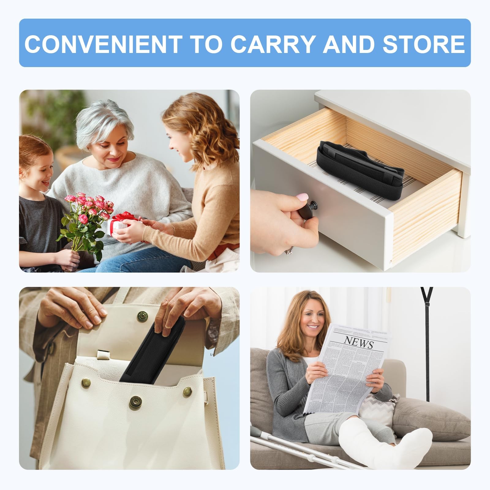 Rigid Leg Lifter for After Knee Surgery, Extra Long Leg Lifters for Elderly, Adj