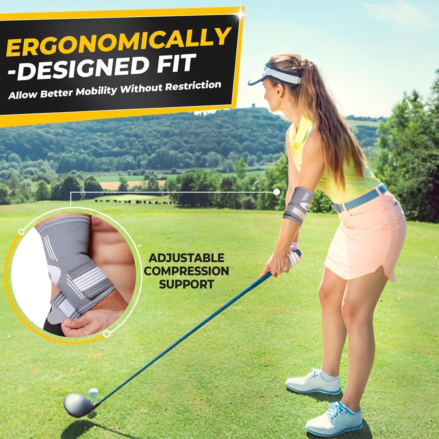 Elbow Support Brace Gray, Size S, 1 Unit