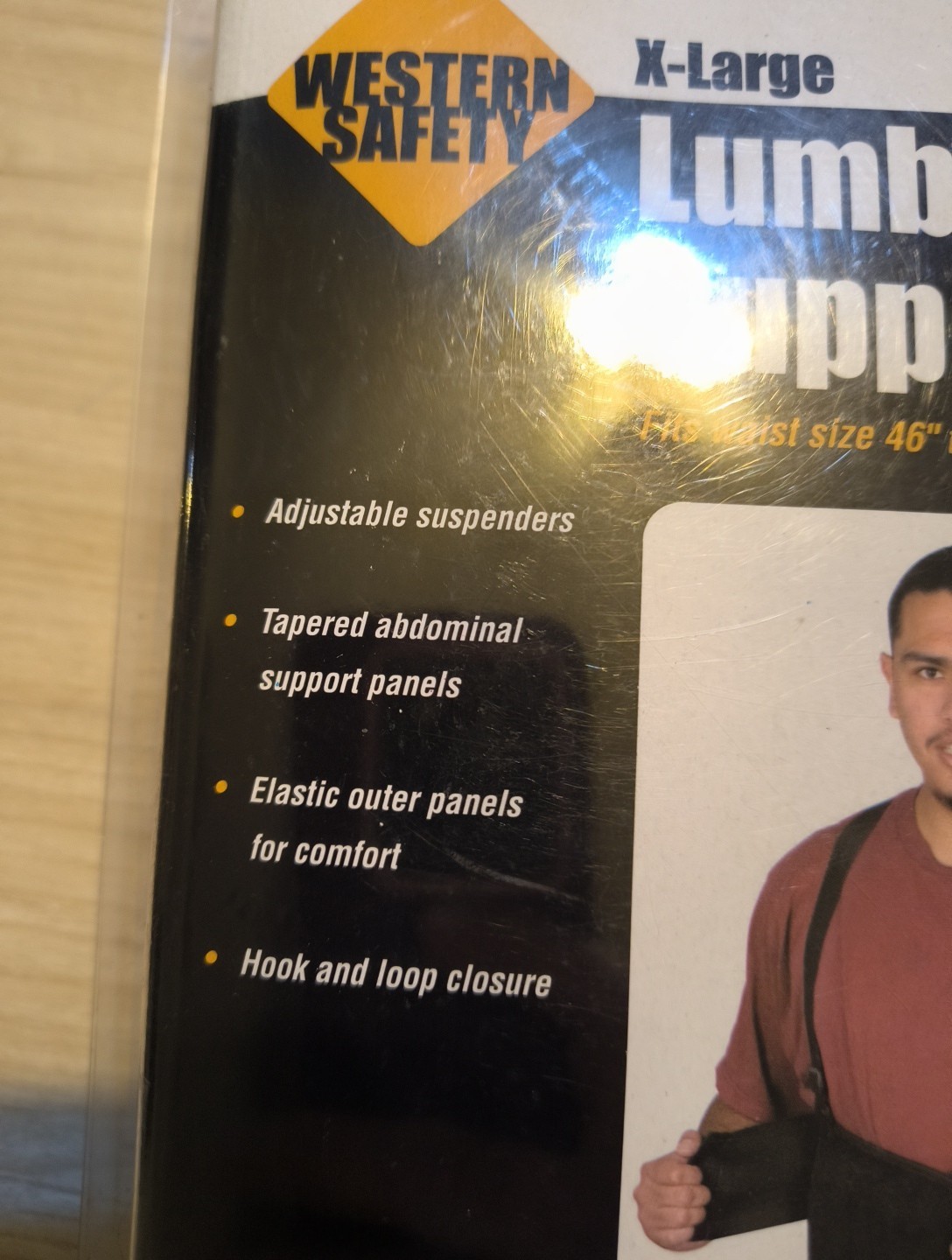 Western Safety Lumbar Support Posture Back Support Belt Size XL 46”-56” New