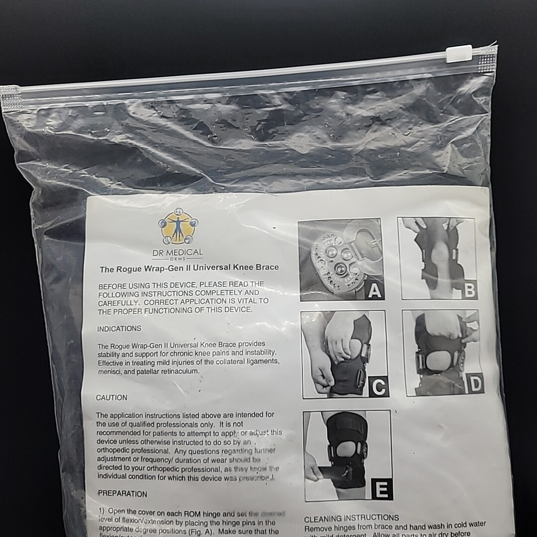 Universal Hinged Knee Brace DR Medical The Rogue Wrap Gen II #KB-152 NEW