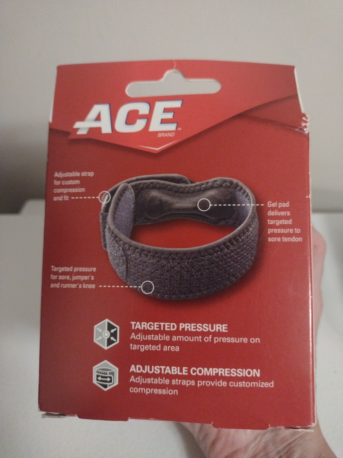 ACE Knee Strap For Mobility And Support One Size Adjustable Left or Right