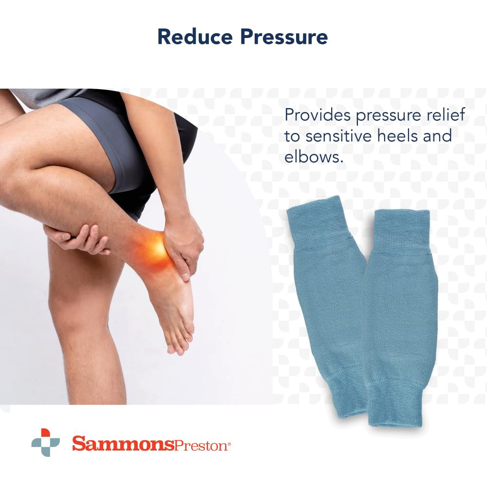 Premium Foam Padded Heel/Elbow Protector Sleeve – Medium, Blue