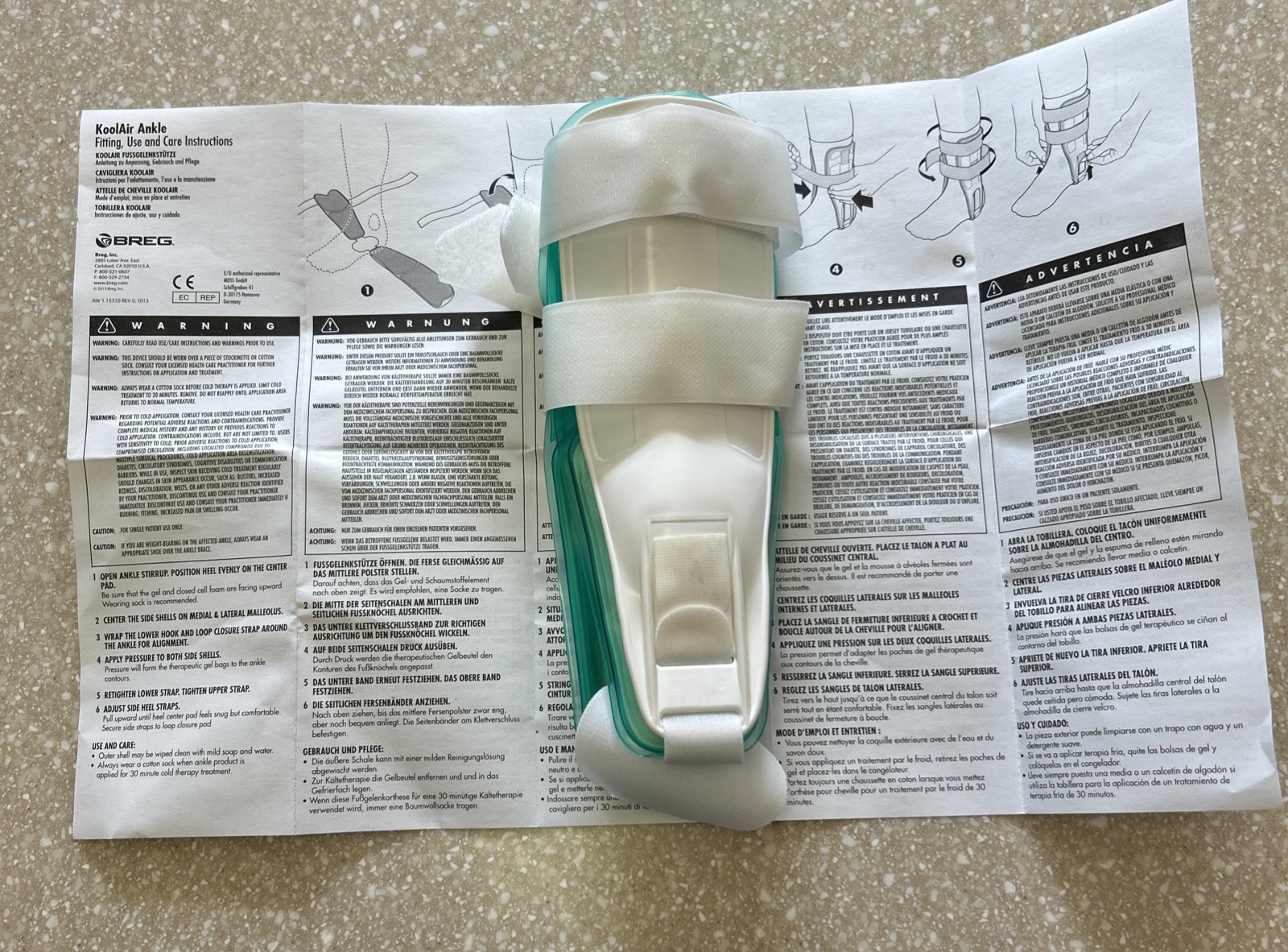 Breg Ankle Koolair Stirrup 9” New