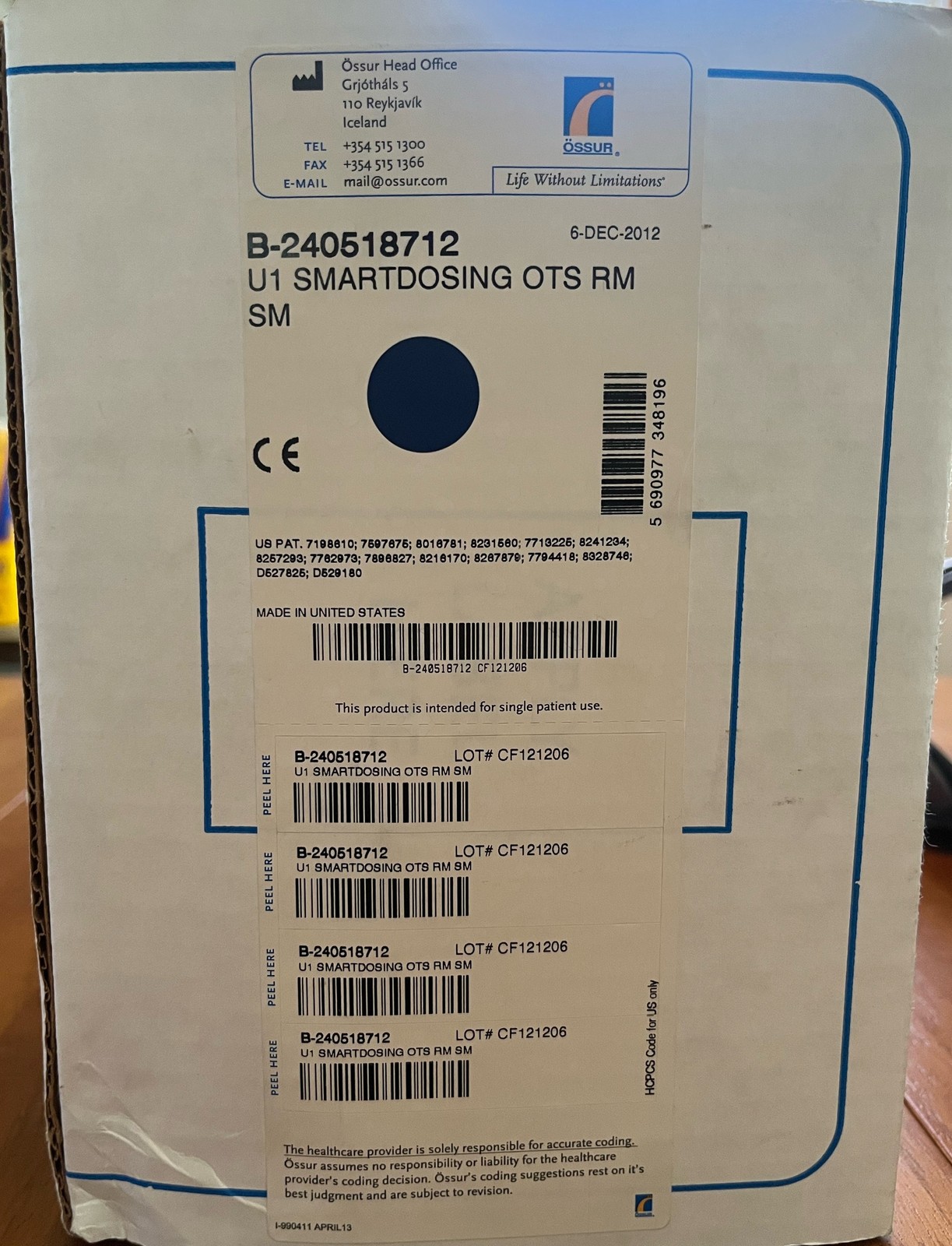 Ossur Unloader One with SmartDosing Medial Right Knee Brace Size Small w/ Box